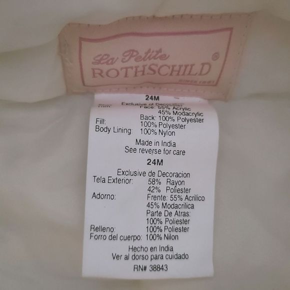 NWT Le Petit Rothschild Hooded Puffer Pram/ Bunting/ Snowsuit Baby Girls - Picture 9 of 9